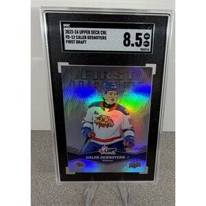 2023-24 Upper Deck CHL - First Draft Caleb Desnoyers #FD-12 (RC) SGC 8.5